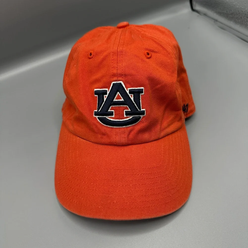 47 Brand Auburn Tigers Hat Mens Orange Adjustable Strapback NCAA AU Logo Cap